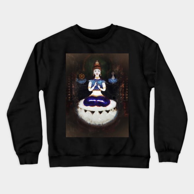 Akasadhatesvari - the Queen of Vajra Space Crewneck Sweatshirt by Visuddhi